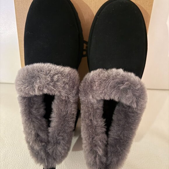 NIB UGGS AUSTRALIA UGG NITA PLATFROM SLIPPERS BLACK SIZE 9 USA - Picture 8 of 10